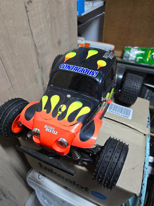 [USED]Tamiya 1:10 VW Blitzer Beetle - built and ready to use - sold with rechargeable Flysky controller