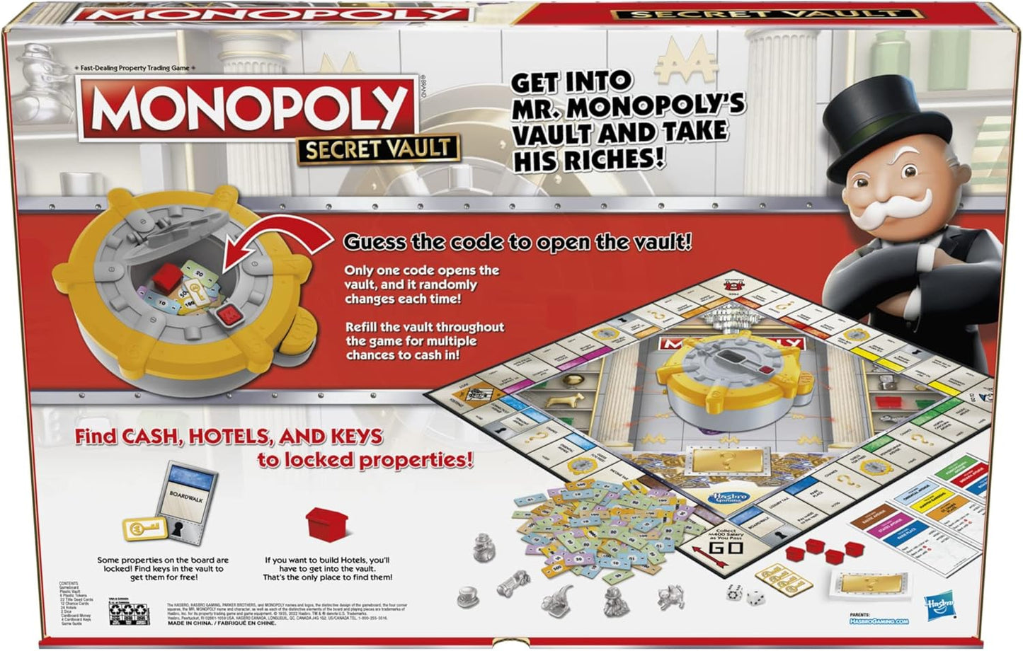 Monopoly, Secret Vault, Board Game Parker Brothers & Hasbro Gaming