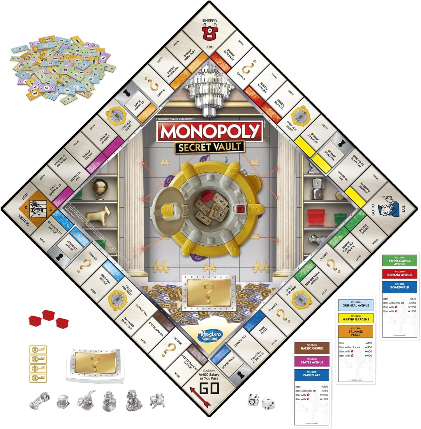 Monopoly, Secret Vault, Board Game Parker Brothers & Hasbro Gaming