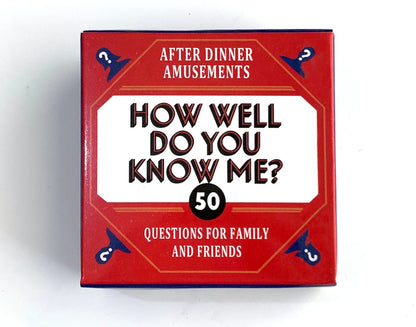 Mini Card Game for Family & Friends Gatherings- How Well Do You Know Me?