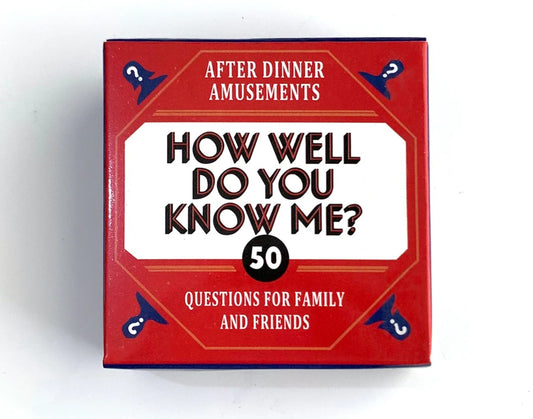 Mini Card Game for Family & Friends Gatherings- How Well Do You Know Me?