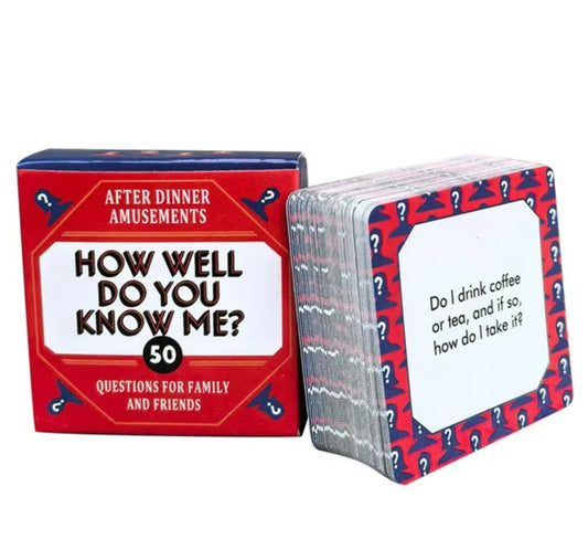 Mini Card Game for Family & Friends Gatherings- How Well Do You Know Me?